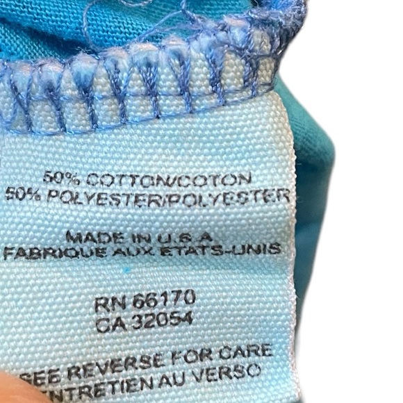 Free People Blue Hippie Boho Southwestern Aztec Floral Long Sleeve Stretch Shirt - Picture 9 of 9